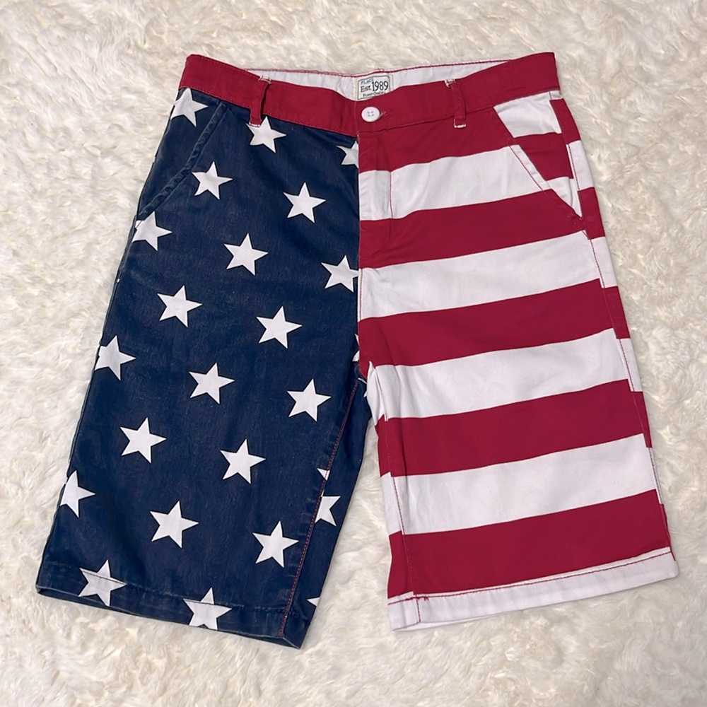 Boys Patriotic Bermuda Shorts - size 14